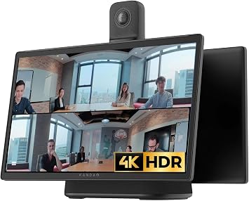 KanDao Meeting Ultra 5-in-One Conference Room Camera System, Ultimate 4k HDR 360 AI Smart Zooming Web-Conferencing Solution, 15.6" Touchscreen, Build-in System, Meeting Room Conference Center