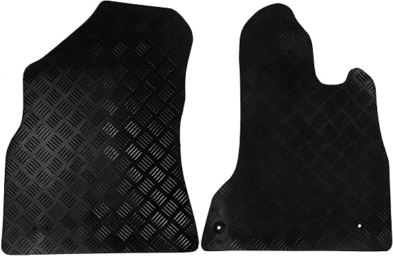 Custom Fit Black Replacement Car Floor Mats for Citroen Berlingo 2008-2018 | 2 Piece Set (Heavy Duty Rubber)