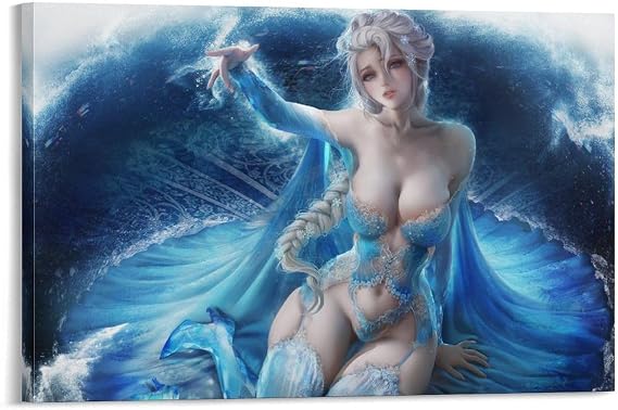 KIJLPCQ Hot Anime Sexy Girl Cartoon Poster Hot Anime Sexy Girl Poster Canvas Wall Art Canvas Wall Art Posters For Room Aesthetic And Decor9 Pictures For Living Room Bedroom Decor 16x24inch(40x60cm)