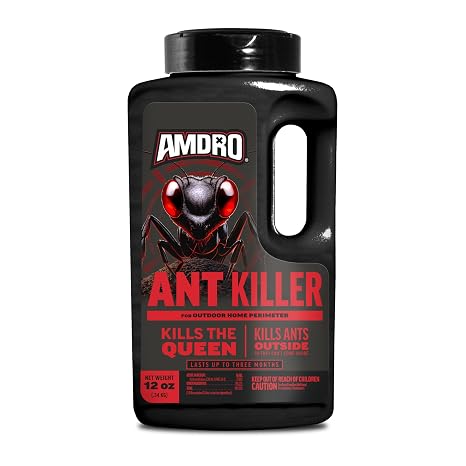 Amdro Ant Killer for Outdoor Home Perimeter, 12 Oz | Controls 25 species, outdoor ant bait, works up to 3 months, for lawns, landscaped areas, ornamental gardens