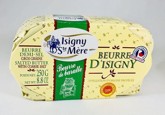 Beurre D'Isigny French AOP Butter with Coarse Sea Salt