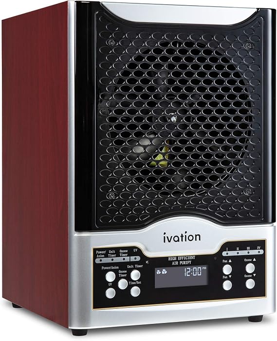 Ivation 5-in-1 HEPA Air Purifier, Digital LCD, Timer, Remote, 3,700 Sq Ft