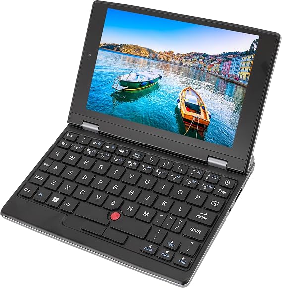 Mini Portable Laptop, 7 Inch Touch Screen | DDR4L 12GB RAM 256GB SSD | 10Pro | for Celeron N4000 | J4125 CPU | 2MP Front Camera | 2.4G, 5G Band WI FI | 5000mAh (12GB RAM