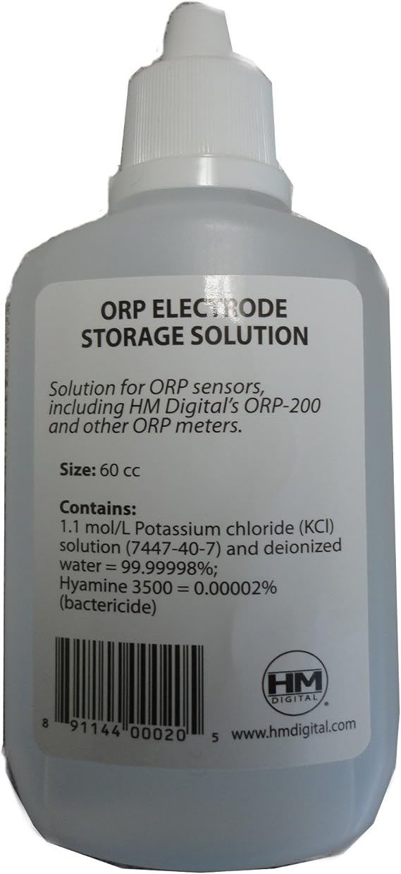 HM Digital ORP-STOR ORP Electrode Storage Solution for Use with ORP-200, 60cc Volume