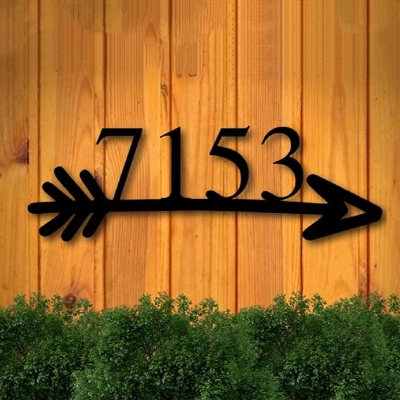 Custom Arrow Metal Sign,Metal House Numbers Sign,Address Numbers,Adress Sign Number,Personalized Housewarming Gift,House Numbers for Outside