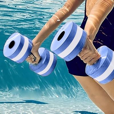 Water Weights for Pool Exercise, Water Dumbbell Pool Fitness Equipment Aquatic Exercise Dumbbells High-Density EVA-Foam Pool Fitness for Adult, Kids, Seniors, Water Aerobics Weight Loss