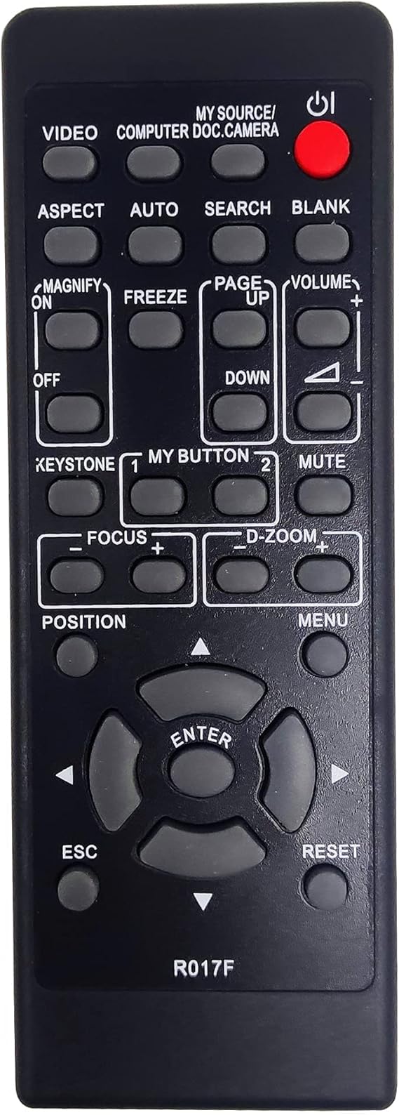 HL03031 Projector Remote Control Replacement | [INTECHING Make] For use with Hitachi CP-WX4041WN, CP-WX4042WN, CP-X2541WN, CP-X2542WN, CP-X3041WN, CP-X3042WN, CP-X30LWN, CP