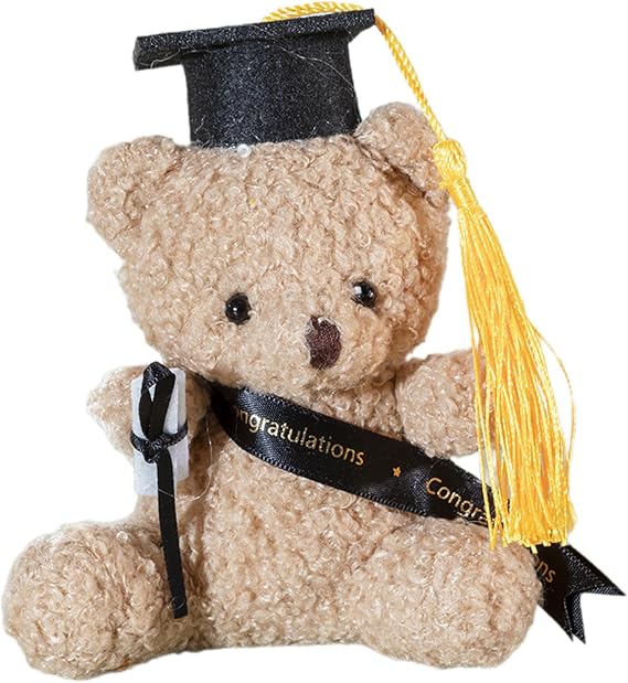 Stuffed Bear in Graduation Hat Bachelors Graduation Hat Commencements Graduation Bear Toy