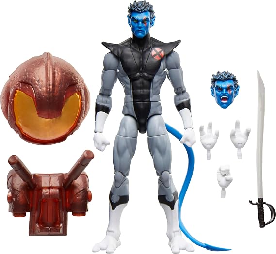 Hasbro Marvel Legends Series Nightcrawler Aksiyon Figürü, X-Men Comics | Marvel Efsaneler X-Men 15 cm Aksiyon Figürü BAF Nemesis - X-Force Nightcrawler
