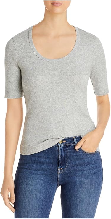 Dolan Womens Stretch Short Sleeve Scoop Neck Top