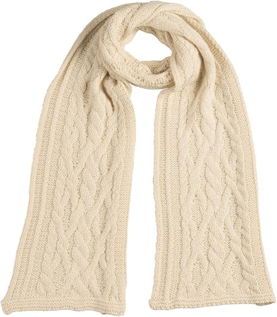 Inca Fashions - Cable Knit Scarf - 100% Baby Alpaca Wool for Men & Women | Handmade