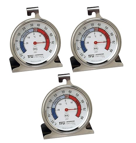 Tru Temp Refrigerator-Freezer Thermometer, 3 Pack