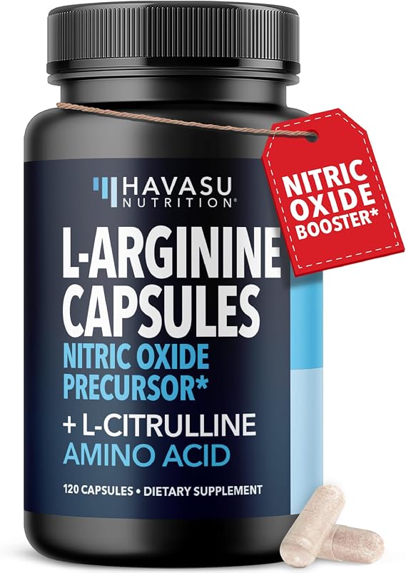 L-Arginine and L-Citrulline for Men, Nitric Oxide Support, 60 Servings | L Arginine 1000mg Capsules with L Citrulline and Tart Cherry, Performance Supplement for Men's Health, Vegan, 120 Count