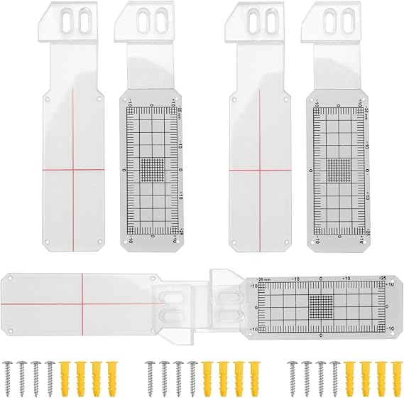 3 Pcs Crack Monitoring Record, Acrylic Crack Gauge Monitor, Tell-Tale Crack Monitoring Device, Standard Crack Measure and Record Instrument for Monitoring Wall Deformation and Crack