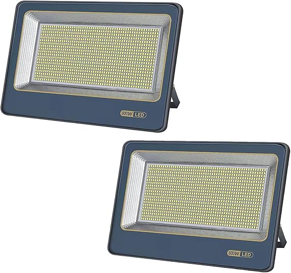 Led Flood Lights Outdoor 2pcs 800W,Security Lights 6500K Positive White Light,24000lm,LED Work Light 220V IP67 Waterproof Super Bright