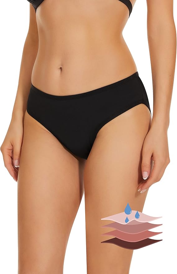Period Swimwear Bikini Leakproof Swim Bottoms for Women Girls Teens