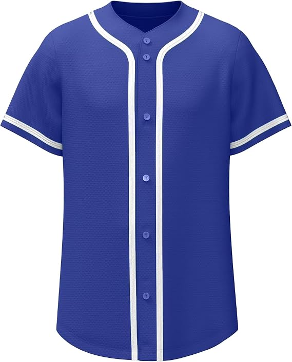 Dolpind Mens Baseball Jersey Button Down Shirts Short Sleeve Hipster Hip Hop Sports Active Team Uniforms