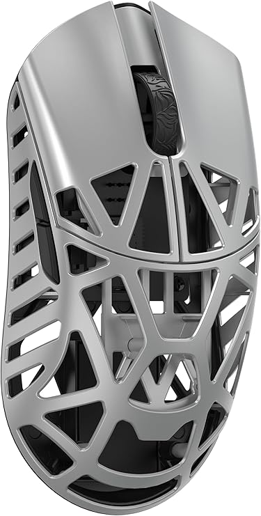 WLMOUSE Beast X Mini Pro Ultra-Light 34g Magnesium Gaming Mouse, PAW3950 HS Sensor, 8K Polling Rate, 30000 DPI,OM & TTC Switches, Customizable Side Panels.(Silver(TTC Switch-Side Slits))