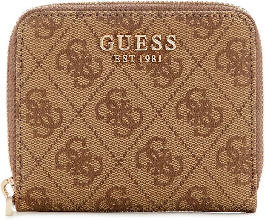 GUESS Laurel II SLG Small Fermuarlı Cüzdan Latte Logosu