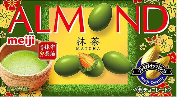Meiji Almond Chocolate Matcha 2.3 oz 67 g