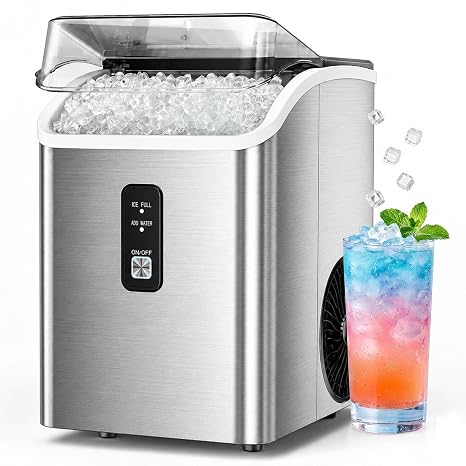 Electactic Nugget Ice Maker Countertop, Chewable Pellet Ice Machine