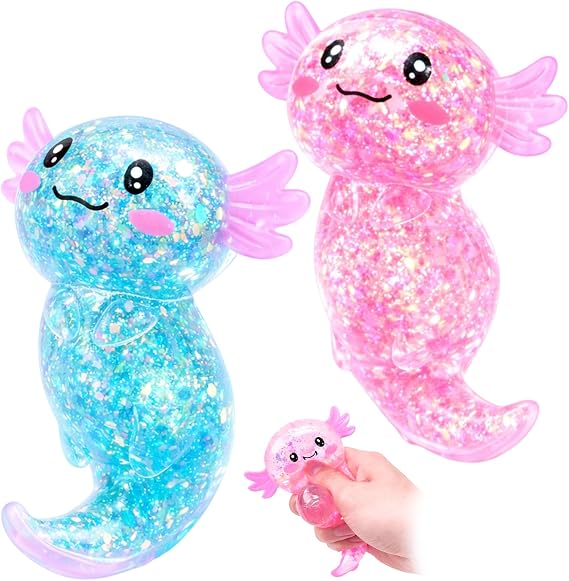 CZFDHP Axolotl Fidget, Slow Rising Axolotl Anxiety Relief Items, Stress Relief for Office and Focus, Sensory Fidgets for Travel and Daily