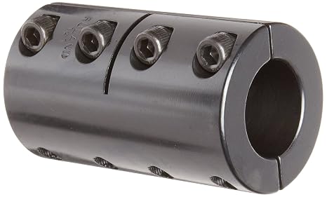 Ruland SPX-12-12-F Two-Piece Clamping Rigid Coupling, Black Oxide Steel, 3/4" Bore A Diameter, 3/4" Bore B Diameter, 1-1/2" OD, 2-1/4" Length