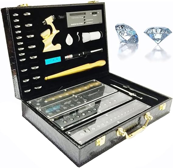 Gemstone Tester - High Sensitivity Electronic Tool with Clarity Chart & Magnifying Glass for Jewelry Identification