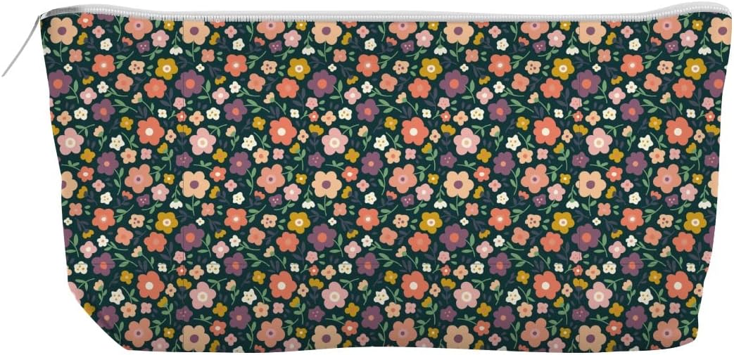 Riyaz Canvas Cloth Pen Holder, Pencil Case, Wallet, bellows, inner lining, 21x10x6cm (Ekahi)