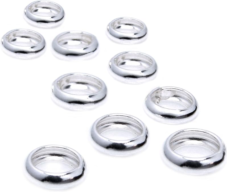 10 Sterling Silver Ring Spacer Bead For European Story Charm 3mm Snake Chain Cable Bracelets