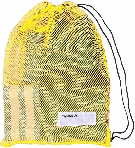 Swim Training Set Hand Paddles for Stroke Power + Quick-Dry Mesh Bag for Gear Storage Swimmers ( Black - Yellow )