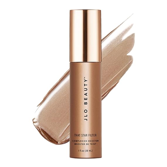 JLO BEAUTY That Star Filter Complexion Booster Drops, Rose Gold, 1 Oz | Sheer Liquid Highlighter With Vitamin E & Mineral Pigments For A Buildable, Lit-From-Within Glow