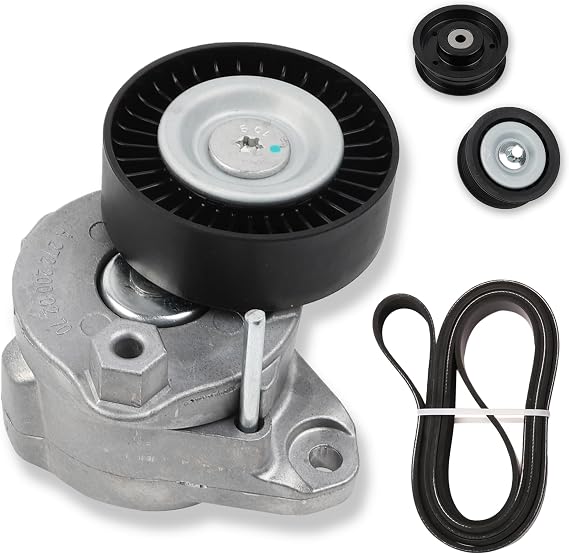 Dasbecan Engine Serpentine Drive Belt Tensioner Kit for Mercedes-Benz | for C230 C280 C300 C350 CLK350 E350 GL450 ML350 ML550 S550 SLK350 2005-2011 ,Replaces#2722021419 2722000270 Idler Pulley Kit