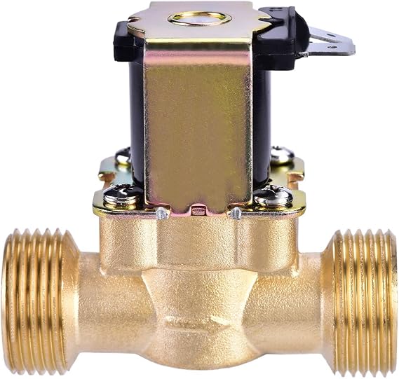 Electric Valve 24v 34, Solenoid Air Valve, Sprinkler Solenoid Valve, NC Water Solenoid Valve, DC 24V Zone Valve, Normally Closed Brass Electric Solenoid Magnetic Valve for Water Control