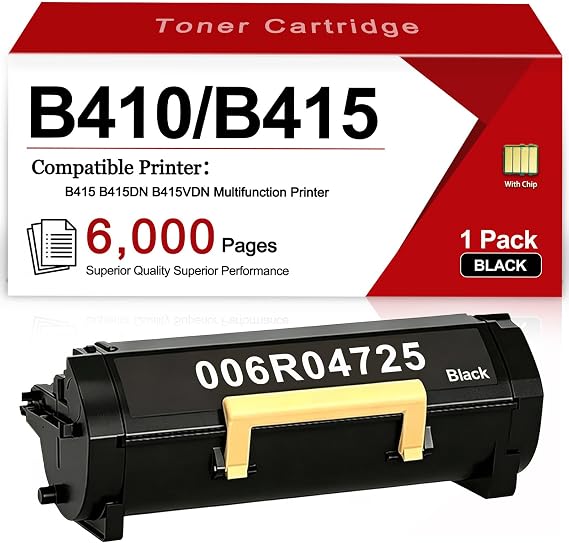 006R04725 Black Remanufactured Toner Cartridge Replacement for Xerox B410 VersaLink B415 B415DN B415VDN Multifunction Printer (with Chip, 1 Black)