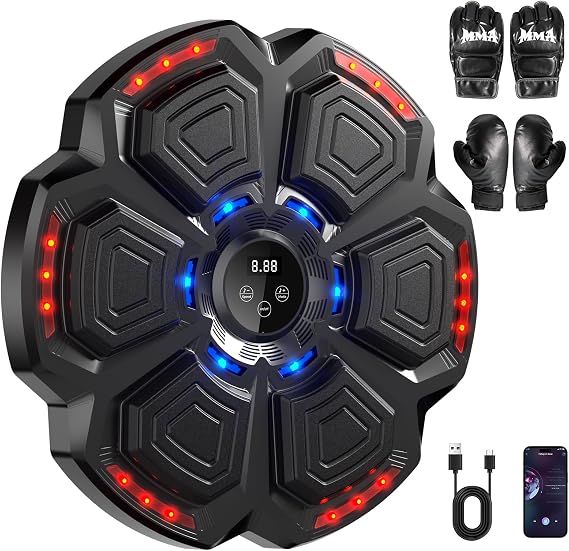 2026 Professional - Grade Music Boxing Machine: 9 Intelligent Training Modes, Ultra - Stable Bluetooth Connectivity, and Two Ergonomic Fist Gloves for an Immersive Fitness Experience