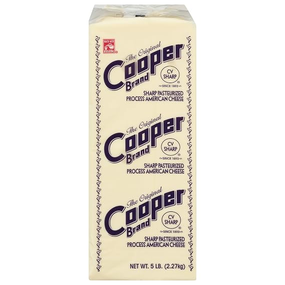 Cooper Brand: Sharp American Cheese 5 Lb.
