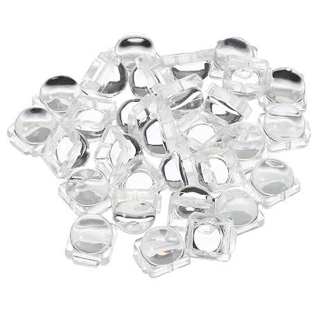 PATIKIL LED Convex Lens, 30 Pack 30 Degree Beam Angle Acrylic LED Optical Convex Condenser Lens for 5050 LED Strip Lamp Beads