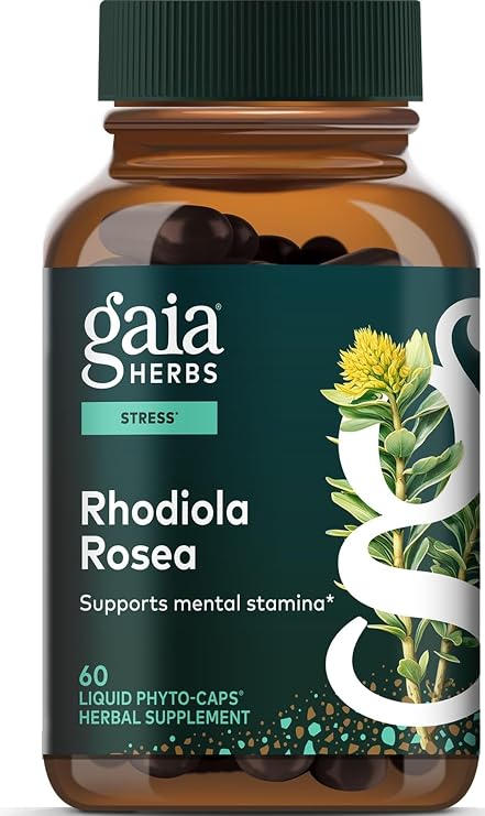 Gaia Herbs Rhodiola Rosea, 60 Vegan Capsules, 60 Servings