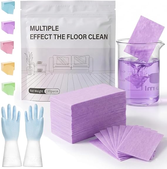 Floor Cleaning Sheets, 2026 New Multi-Surface Floor Cleaning Tablet, Multi-Effect Wood Floor Mop Cleaner, for Mopping for Hardwood, Laminate Floors, Wall Tiles,glass (a, 60pcs)