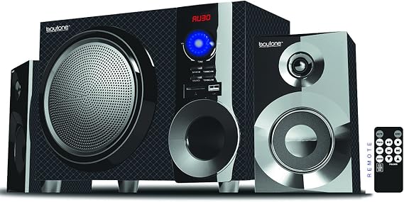 Boytone BT-215FD Wireless Bluetooth Stereo Audio Speaker 55 W with Powerful Sound, Bass System, FM Radio, Remote Control, Aux-in Port, USB/SD/for Phone's Laptops