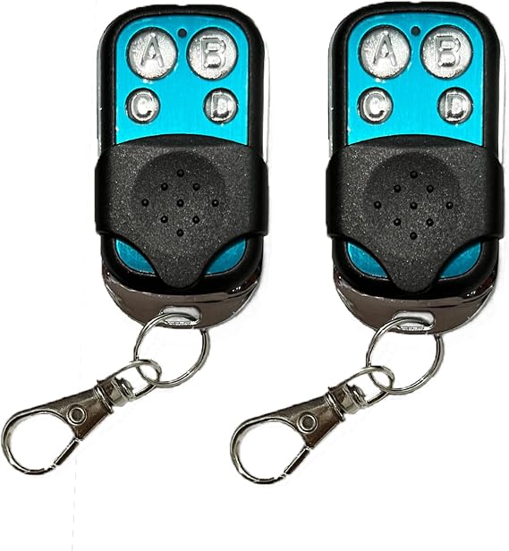 Universal Duplicator Remote Garage Door Remote, 433.92 Mhz Remote for Gate, Remote Control Key Fob, Replacement Garage Door Electric Gate, Cloning Remote Control Keychain 2 PCS