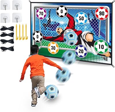 Enjoyfly Soccer Ball Set for Kids & Adults - IndoorOutdoor Family Fun, Backyard Games