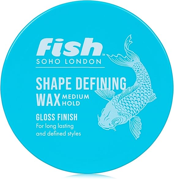 FISH Original Fish Shape Defining Hair Wax, Mens Hair Styling Product Suitable for Short & Medium Length Hair. Stylist & Barber Used, Medium hold, Gloss Finish, 100 ml