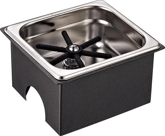 Coffee Armada Pitcher Rinser, Commercial Stainless Steel Glass Rinser and Cup Washer for Coffee Shops, Bars and Restaurants, High Pressure Countertop Milk Jug and Espresso Rinser, Rebuildable