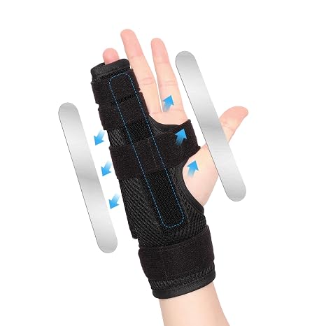 Pinky Finger Splint, Boxer Fracture Splint, Metacarpal Splint for 4th or 5th Finger, Finger Splint for Broken Finger Trigger Finger Arthritis Tendonitis, Fits for Left & Right Hand(Mesh,XS)