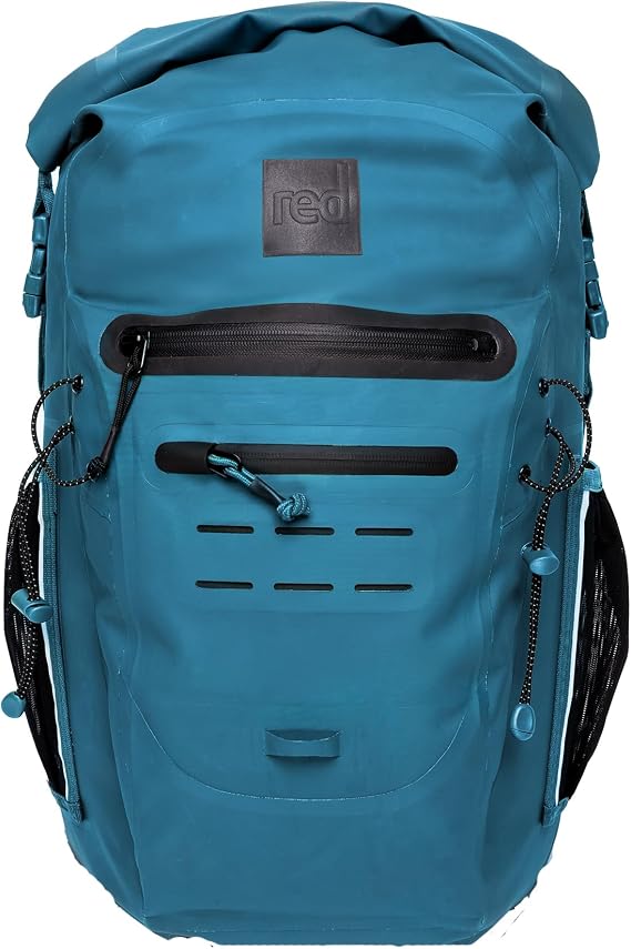 Red Original Adventure Backpack Rucksack - 100% Waterproof, Watertight Roll-top Closure, 100% Recycled Fabric, Highly Durable, Ergonomic, Spacious 30L