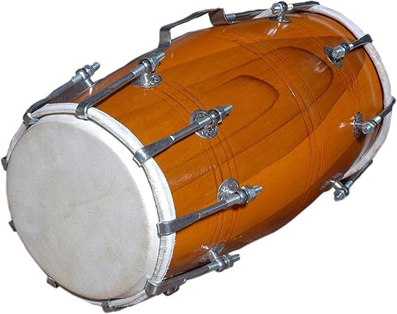 Dholak- Drums -18 - Bolt-tuned Made With Mango Wood Hand Made Indian Kirtan Spl