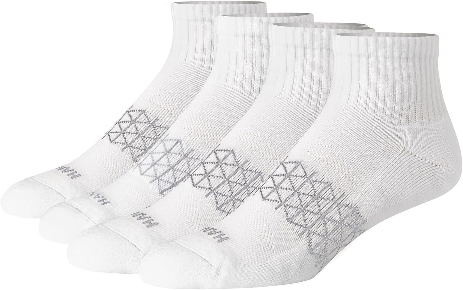 Hanes Mens Absolute Active Cushioned Ankle, Moisture Wicking Socks, Seamless Toe, 4-Pack