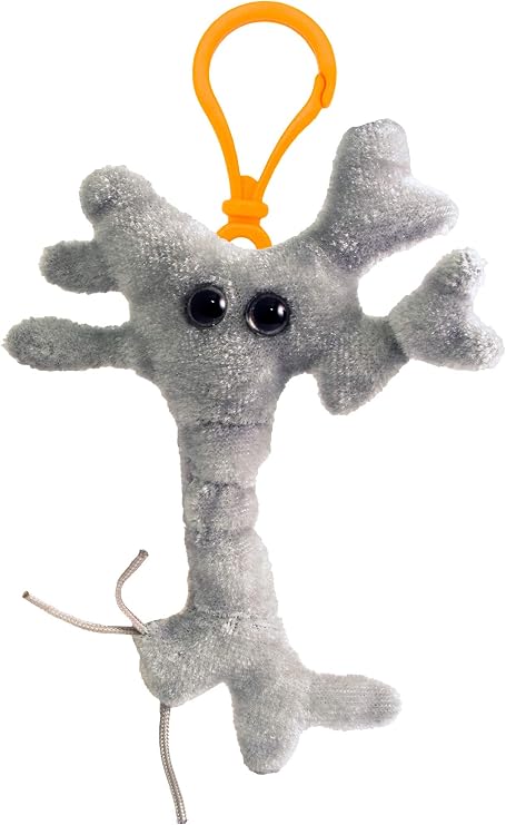 GIANT MICROBES Brain Cell Plush Keychain, Neuron Plush, Neuroscience Gift, Neurology Gifts, Science Plushies, Neuron Model Anatomy, Psychology Gifts, Psychology Decor, Brain Gift, TBI, Bag Charms